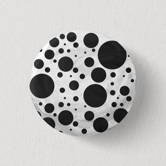 Kohl Black Polka Dot Mönster Knapp (Framsida)