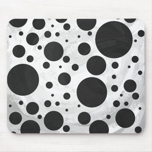 Kohl Black Polka Dot Mönster Musmatta (Framsidan)