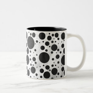 Kohl Black Polka Dot Mönster Två-Tonad Mugg