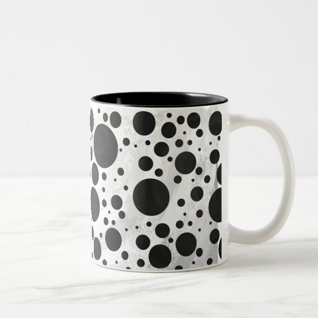 Kohl Black Polka Dot Mönster Två-Tonad Mugg (Höger)
