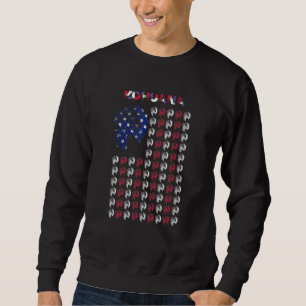 Kohuana Native American Indian Chief Usa Flag 4:e Lång Ärmad Tröja