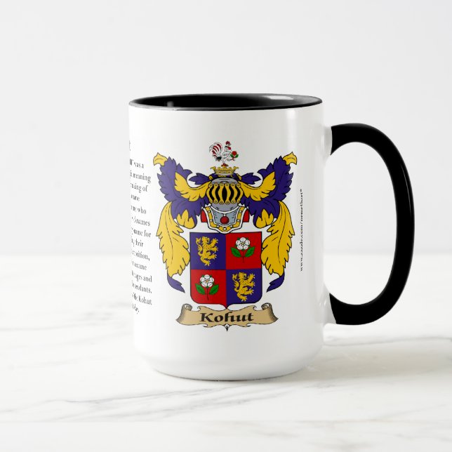 Kohut familjvapensköld (England) Mugg (Höger)