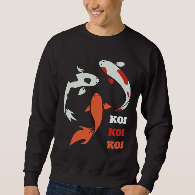 Koi Asian Fish Lång Ärmad Tröja (Framsida)