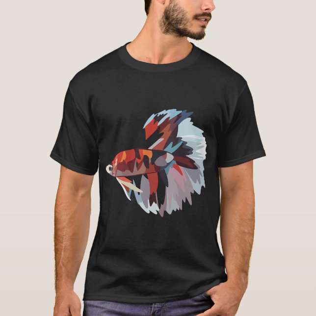 Koi Betta Fisk - Digital Illustration T Shirt (Framsida)