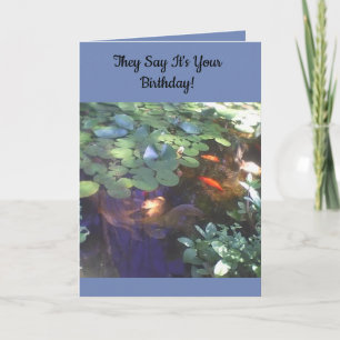 Koi Birthday Card Kort