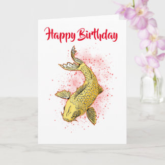 Koi Birthday Kort