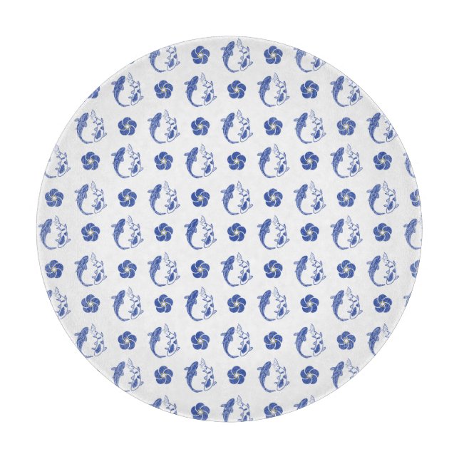 Koi Blossom Crest: Serene Blue Edition (Framsidan)