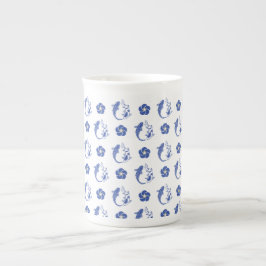 "Koi Blossom Crest: Serene Blue Edition" Benporslin Mugg