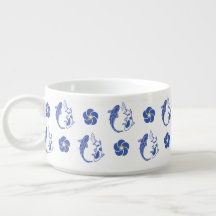 Koi Blossom Crest: Serene Blue Edition