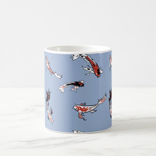 Koi Carp Fish Mönster Kaffemugg (Center)