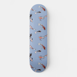 Koi Carp Fish Mönster Mini Skateboard Bräda 18,5 Cm