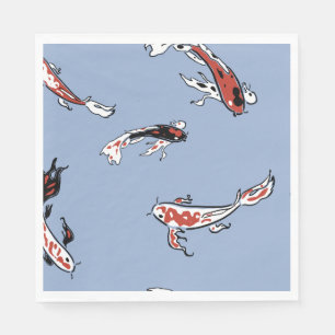 Koi Carp Fish Mönster Pappersservett