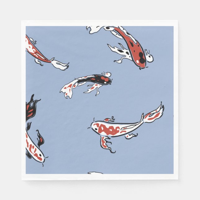 Koi Carp Fish Mönster Pappersservett (Framsidan)