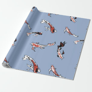Koi Carp Fish Mönster Presentpapper