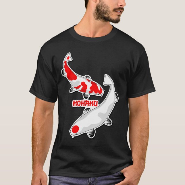 KOI Carp Fish - Nishikigoi KOHAKU 2 T-Shirt (Framsida)