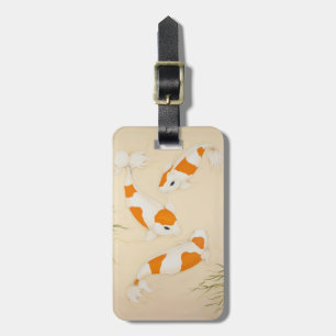 Koi Carp Fish Swimming Coola Luggage Tag Bagagebricka