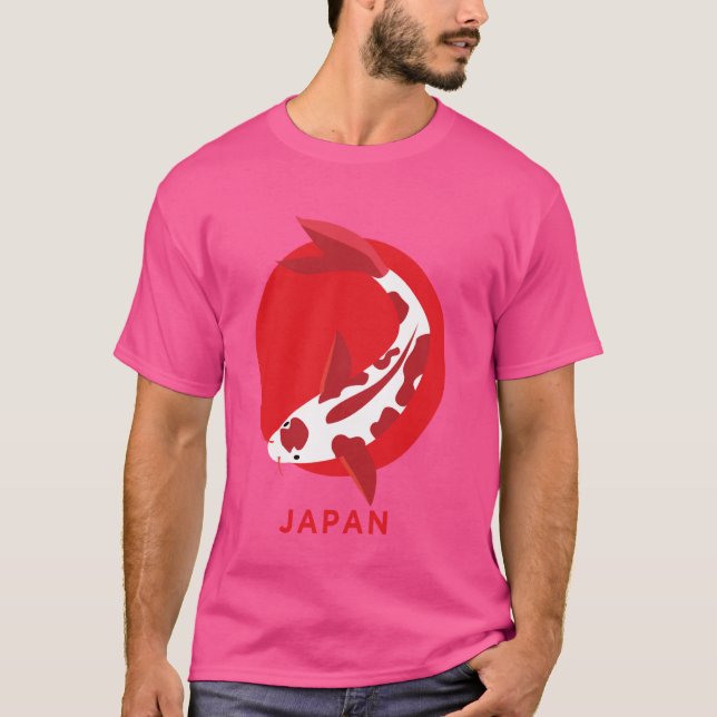Koi Carp Japan Tancho Nishikigoi Fish Pond Vatten  T Shirt (Framsida)
