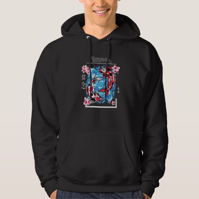 Koi Carp Japansk fisk Hoodie (Framsida)