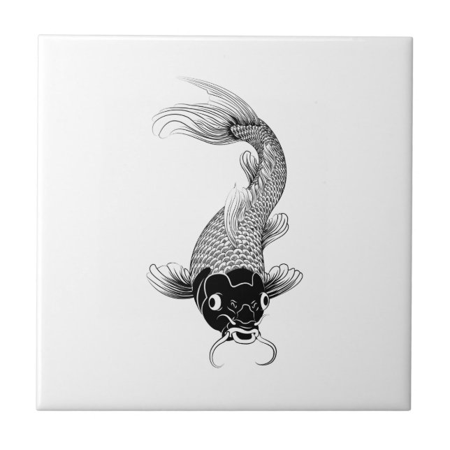 Koi Carp Kakelplatta (Framsidan)