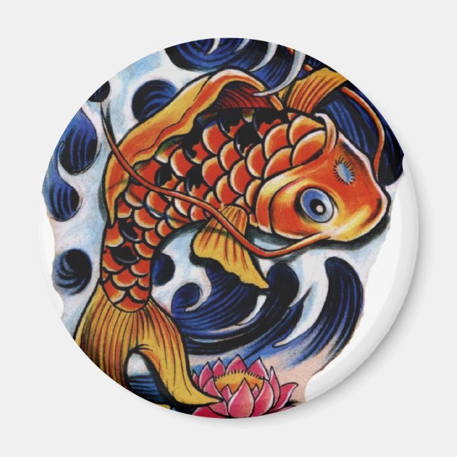 koi carp lilly magnet (Framsidan)