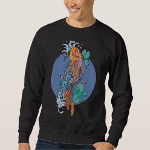 Koi Carp Ornamental Fish Japansk Fish Idea Lång Ärmad Tröja