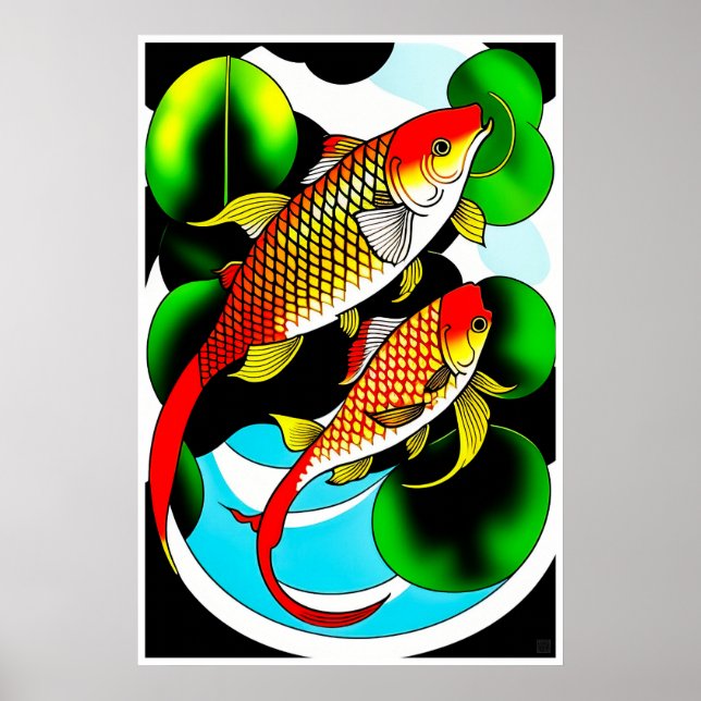 Koi Carp - stor utskrift Poster (Framsidan)