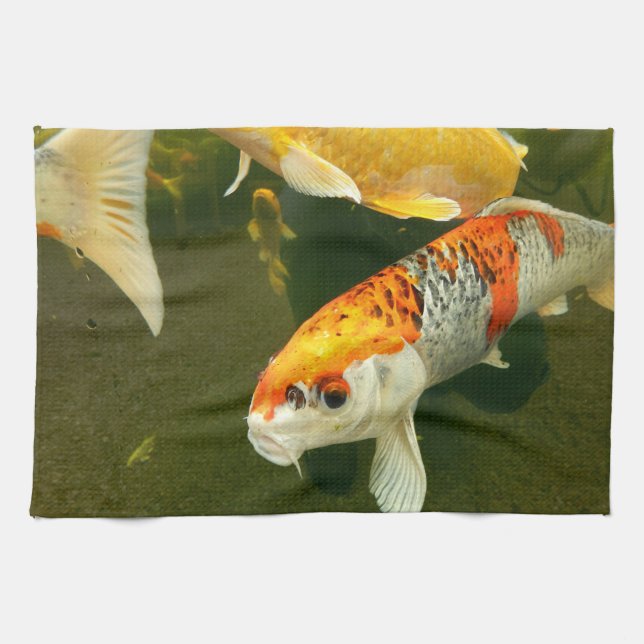 Koi Carp Tea Towel Kökshandduk (Horisontell)