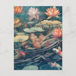 Koi Carp-vykort Vykort