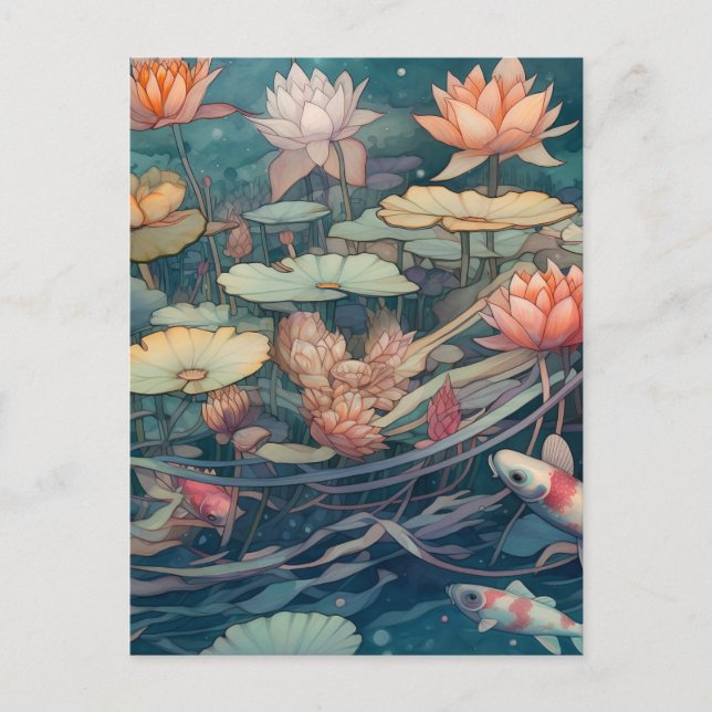 Koi Carp-vykort Vykort (Framsida)