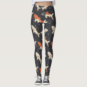 Koi Carps Mönster Leggings