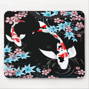 Koi damm - vår - japansk design Mousepad Musmatta