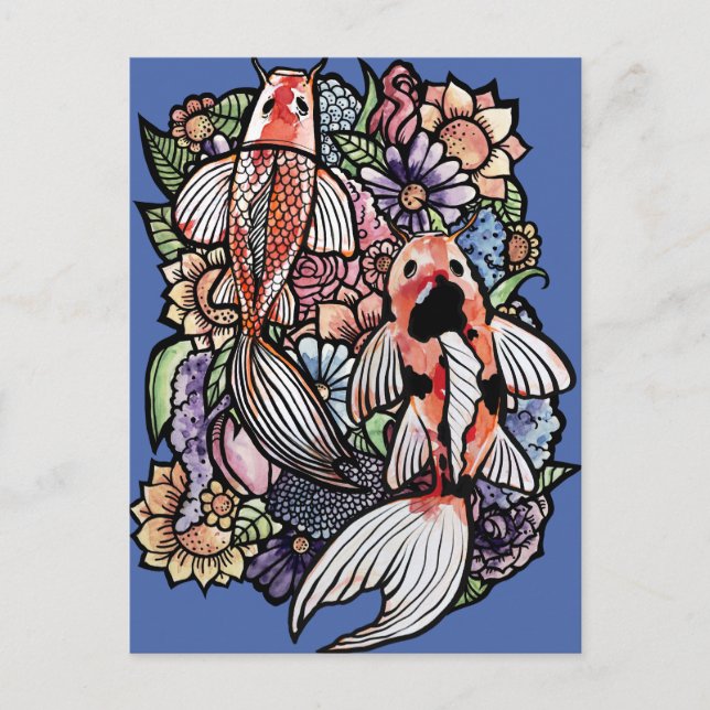 Koi-damm Vykort (Framsida)