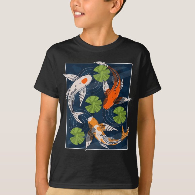 Koi Fish Älskare Asian Japansk karp Vatten Pond An T Shirt (Framsida)
