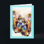 Koi Fish Älskare Romantic Summer Greeting Card Helgkort<br><div class="desc">En nedfläckad glaskonstnär,  Chiaki Sato,  skapade det unika bild genom att samla in högkvalitativt glas. Och hon lade till bildens färg bara i bakgrunden. Detta originalfotografi kallas Art Glass Bild. Du kan se det andra bilder på chiakisato webben site.</div>