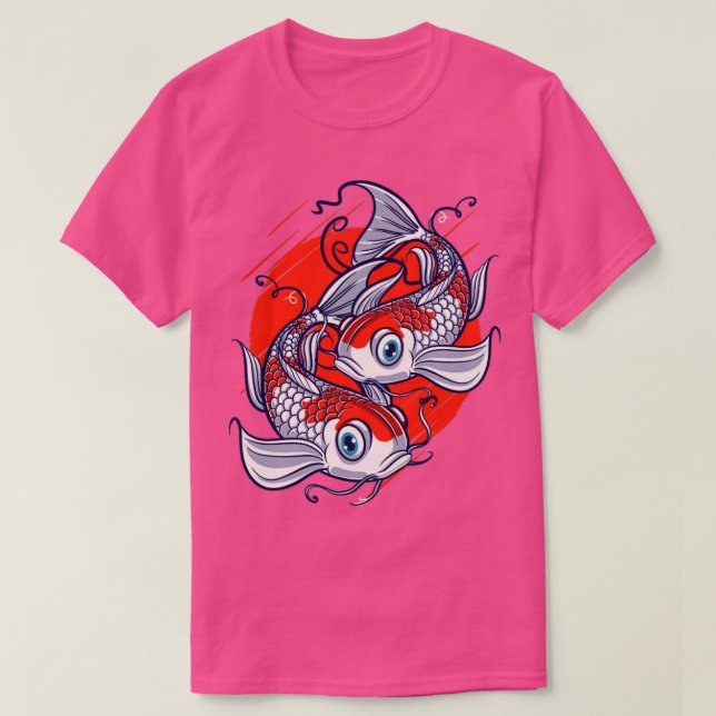 Koi Fish Älskare Vatten Pond Animal Pet Asian Japa T Shirt (Design framsida)