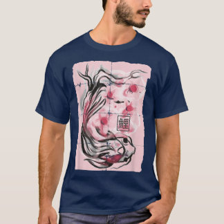 Koi Fish Animals Sakura Flowers T Shirt