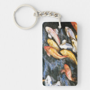 Koi Fish Art Keychain Pendant Charms