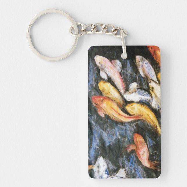 Koi Fish Art Keychain Pendant Charms (Framsidan)