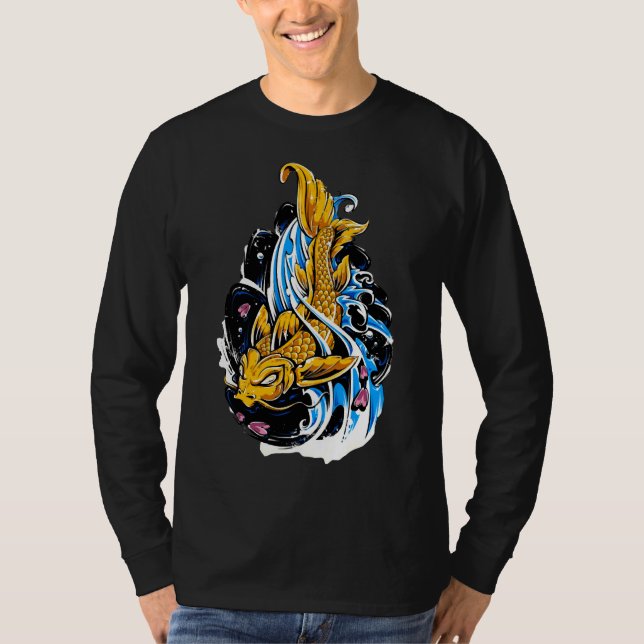 Koi Fish Art Work T Shirt (Framsida)