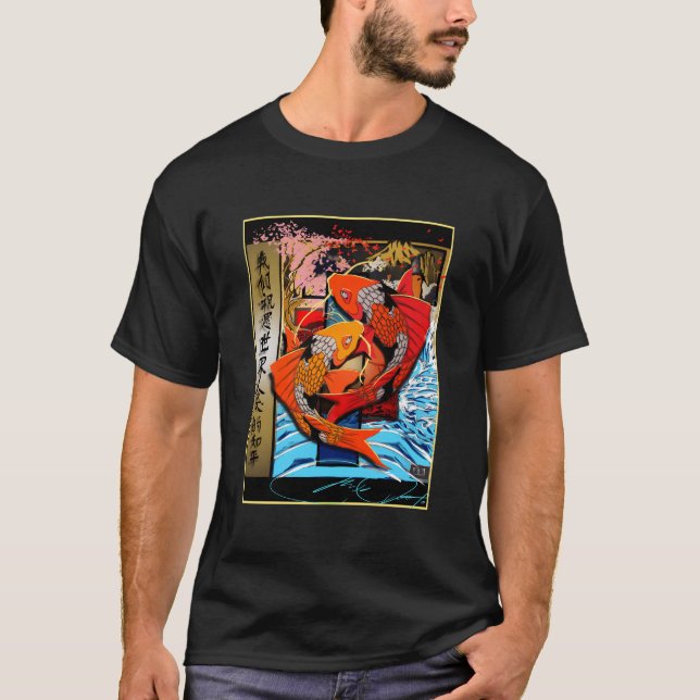 Koi Fish Av Micahmoto T Shirt (Framsida)