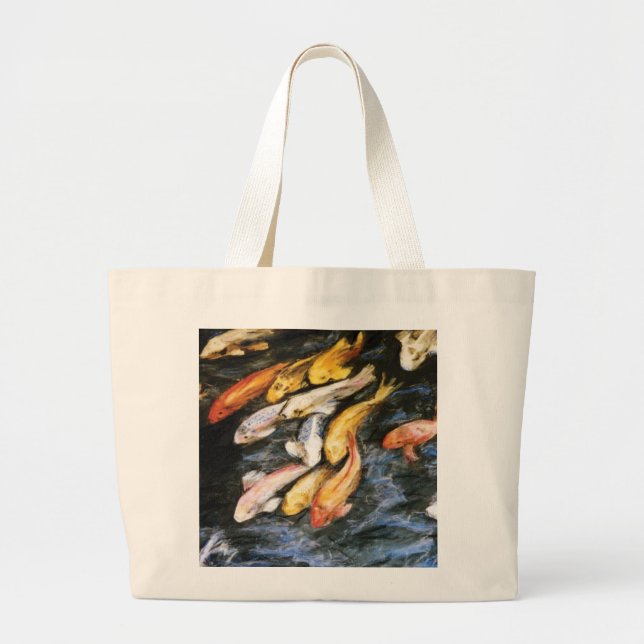 Koi Fish Bag Jumbo Tygkasse (Framsidan)
