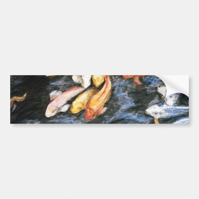 Koi Fish Bumper Sticker Bildekal (Framsidan)
