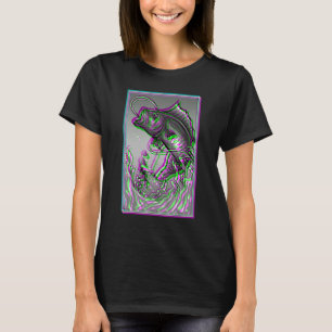 Koi Fish Carp Fiske efter japansk Underbar våg av T Shirt