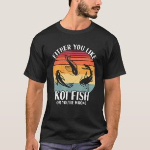 Koi Fish Carp Nishikigoi Fish Cherry Blommar Japan T Shirt