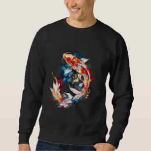 Koi Fish Colorful Asian Carp Japansk Koi Carp Fi Lång Ärmad Tröja