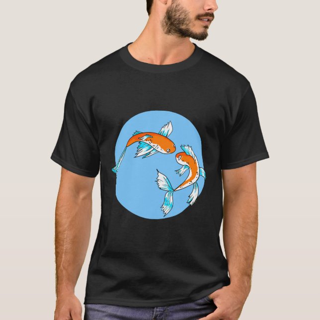 Koi Fish Digital Art T Shirt (Framsida)
