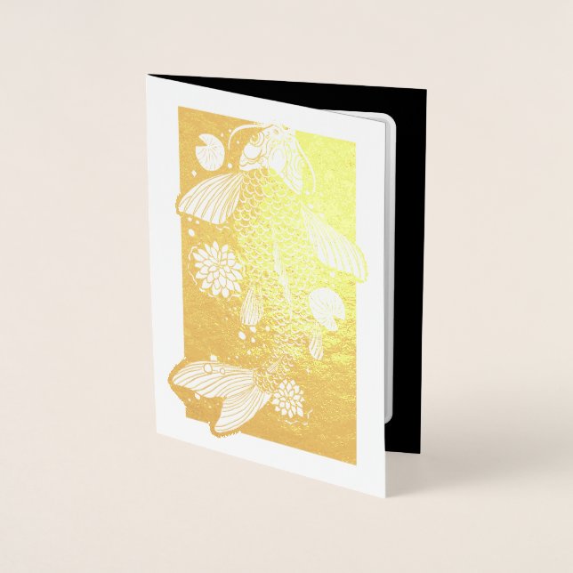 Koi Fish Folierat Kort (Framsida)