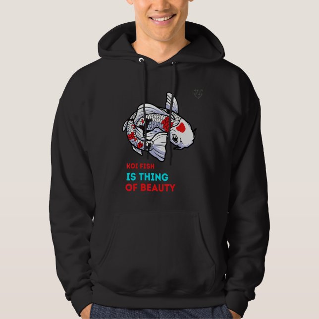 Koi Fish for Fish Design Carp Fishing Quote Koi Hoodie (Framsida)