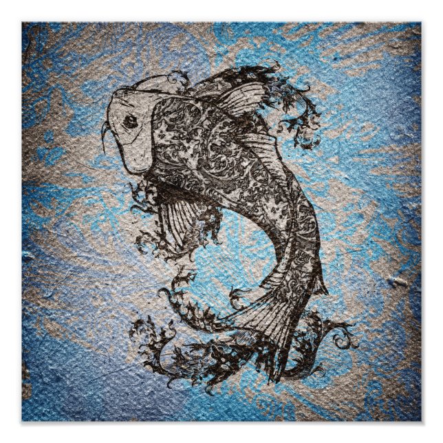 Koi Fish Fototryck (Framsidan)