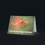 Koi Fish Funny Birthday Card Kort<br><div class="desc">Originalfotografi av en Koi Fish i sjö vatten verkar ha sagt något till fiskaren. En humoristisk pun som används för utsidan och insidan av kortet. Fotografiet ger speciella effekter för att markera ett grafikobjekt stil. Du kan också lägga till text som du vill eller lämna som!</div>